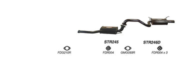 Redback Exhaust 2 1/2" Cat Back System for Ford Fairmont (01/2002 - 04/2008), Falcon (01/2002 - 04/2008) - Brixton 4x4 - Buy Online Now!